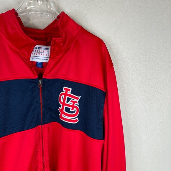 Genuine Merchandise Men's Full Zip Jacket Long Sleeve Red/Black‎ Size L - Picture 3 of 12